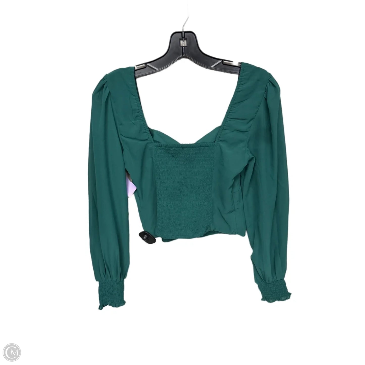 Top Long Sleeve By Abercrombie And Fitch In Green, Size: S
