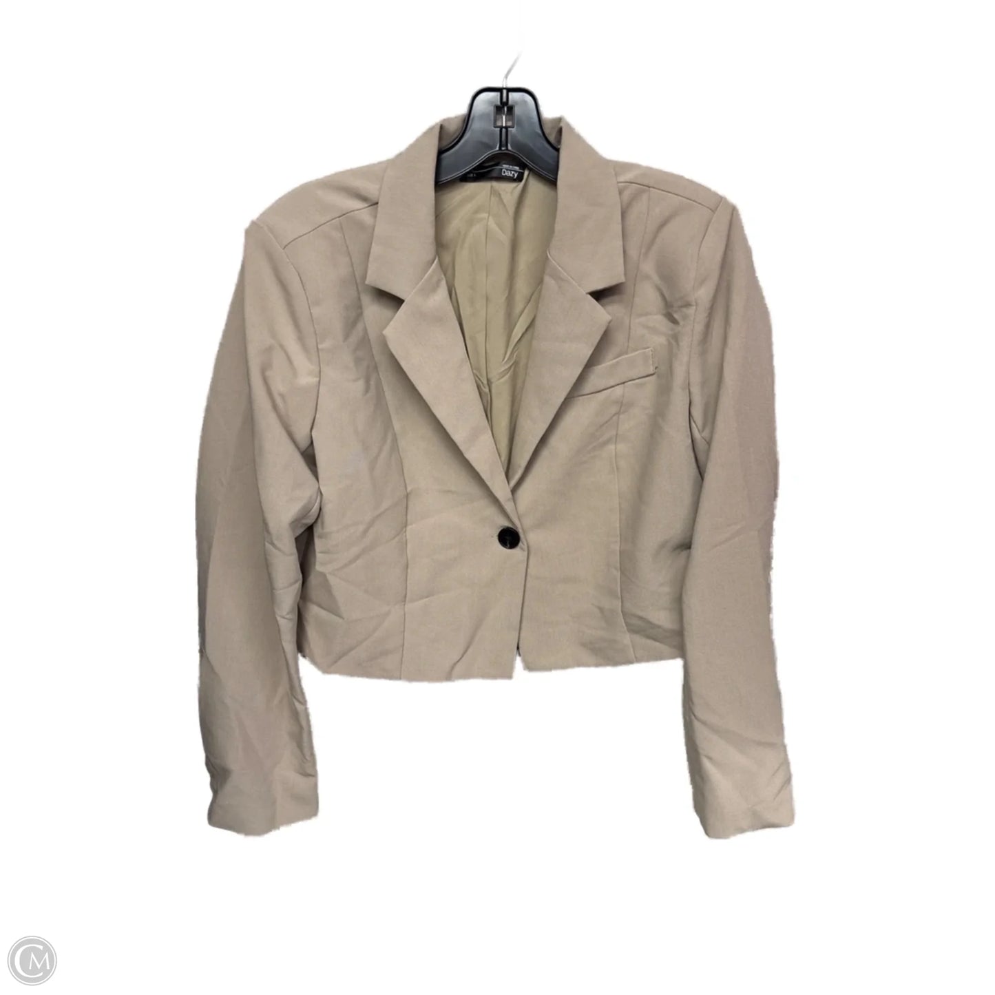 Blazer By Clothes Mentor In Cream, Size: L