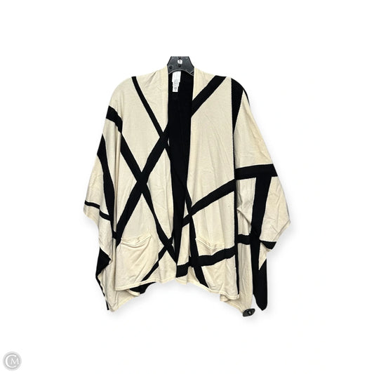 Shawl By Clothes Mentor In Black & Cream, Size: S