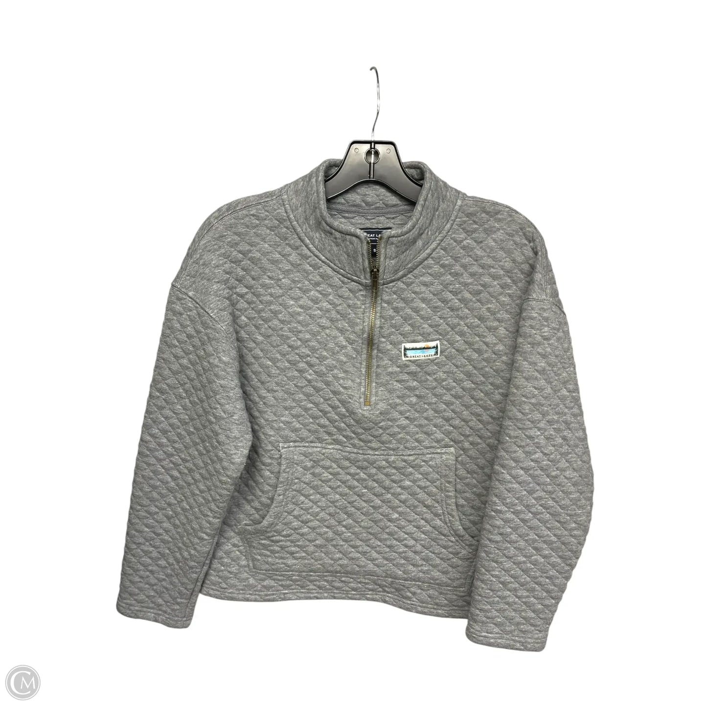 Sweatshirt Collar By Clothes Mentor In Grey, Size: S