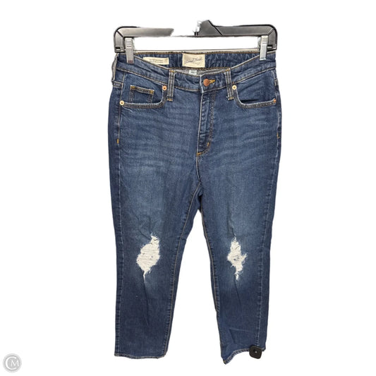 Jeans Cropped By Universal Thread In Blue Denim, Size: 4