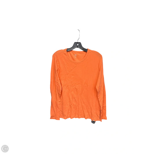 Top Long Sleeve Basic By Gap In Orange, Size: Xl