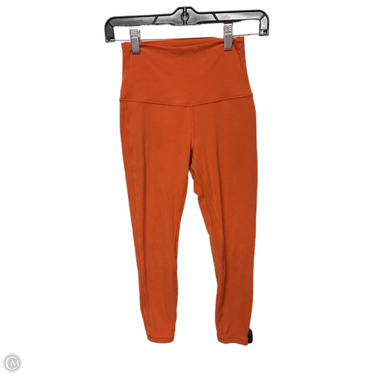 Athletic Leggings By Lululemon In Orange, Size: 4
