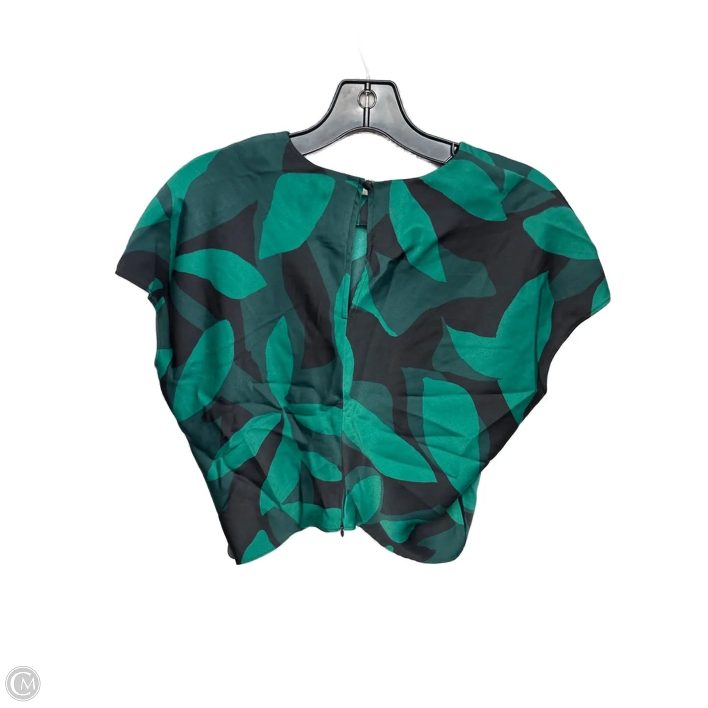 Top Short Sleeve By Banana Republic In Black & Green, Size: Xs