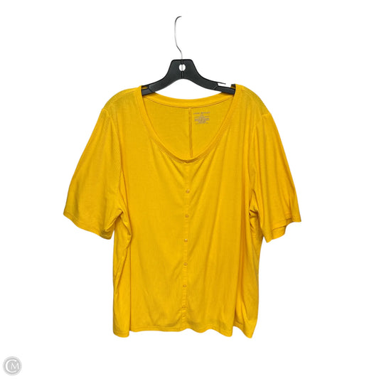 Top Short Sleeve By Lane Bryant In Yellow, Size: 3x