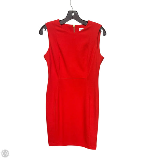 Dress Work By Calvin Klein In Red, Size: 6