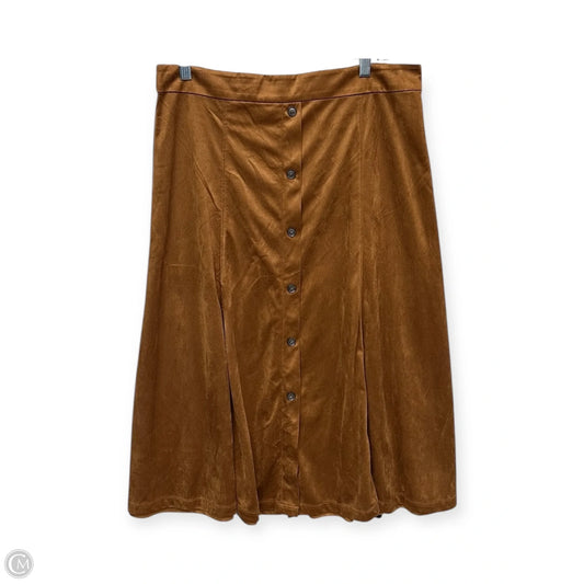 Skirt Midi By Banana Republic In Brown, Size: 14