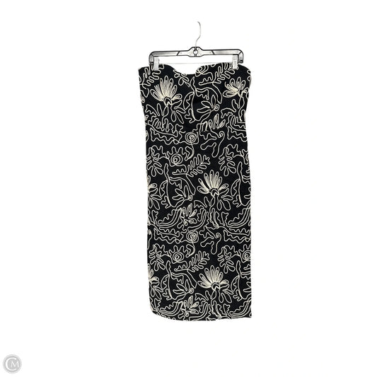 Dress Casual Midi By Ann Taylor In Black & Cream, Size: 10