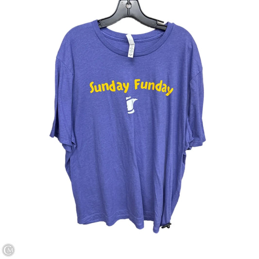 Athletic Top Short Sleeve By Clothes Mentor In Purple, Size: 4x