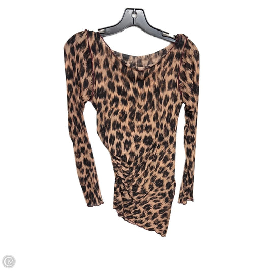 Top Long Sleeve By Free People In Animal Print, Size: S