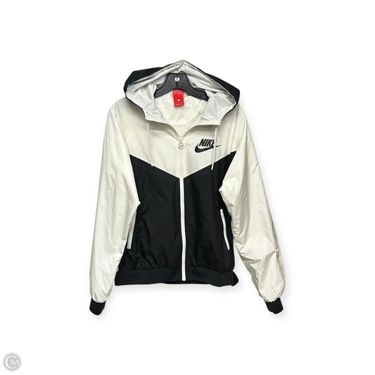 Athletic Jacket By Nike Apparel In Black & White, Size: S