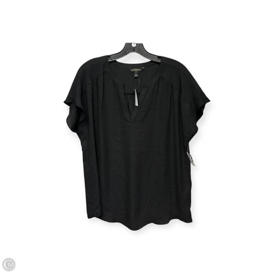 Top Short Sleeve By Banana Republic In Black, Size: L