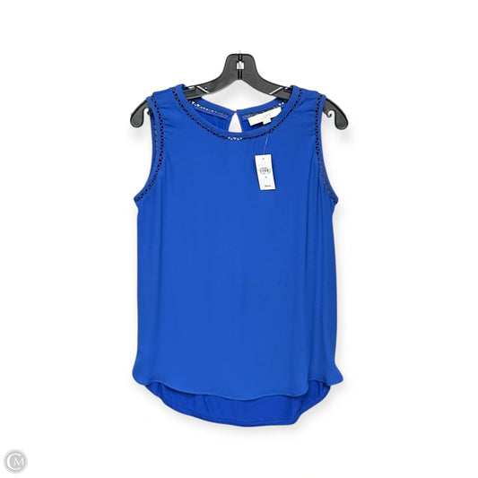 Top Sleeveless By Loft In Blue, Size: M