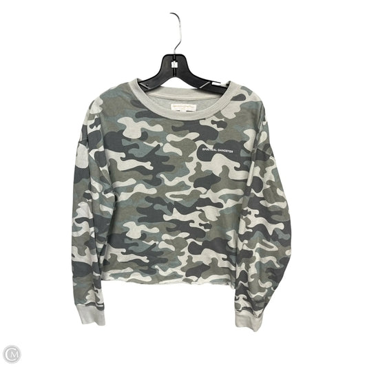 Sweater By Spiritual Gangster In Green & Grey, Size: M