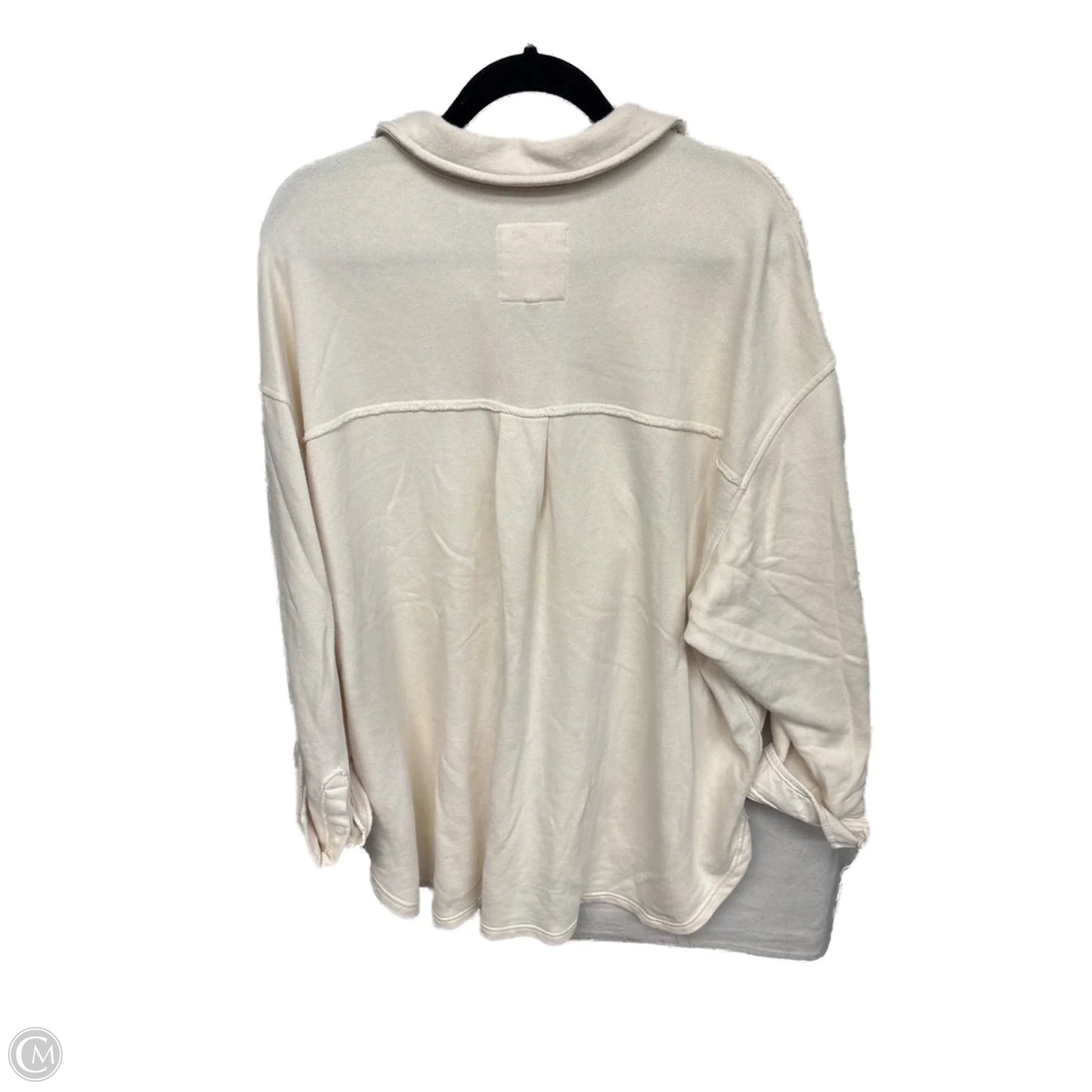 Jacket Shirt By Aerie In Cream, Size: L