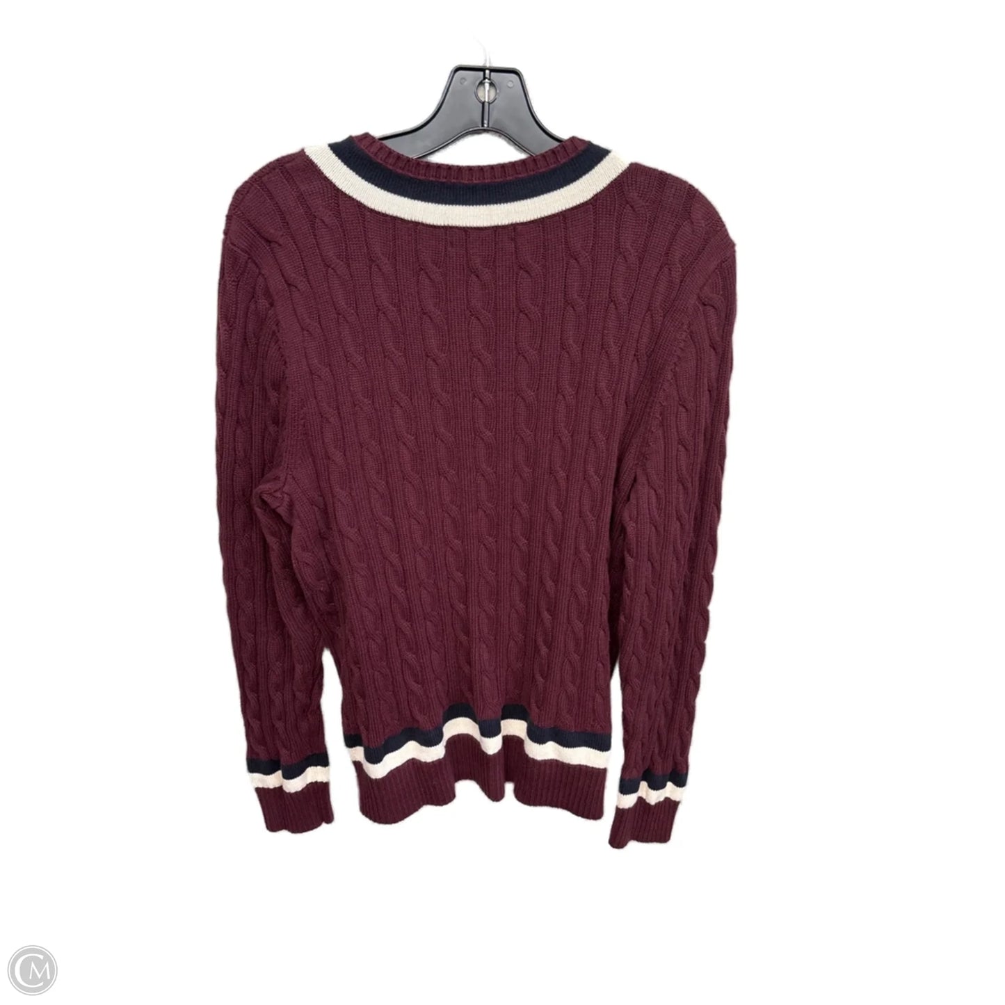 Sweater By Lauren By Ralph Lauren In Maroon, Size: Xxl