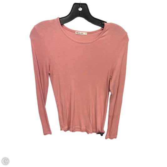 Top Long Sleeve By Marine Layer In Coral, Size: S
