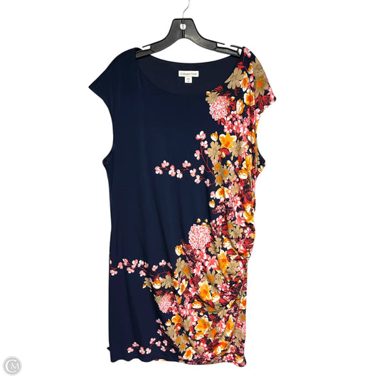 Dress Party Midi By Coldwater Creek In Navy, Size: 2x