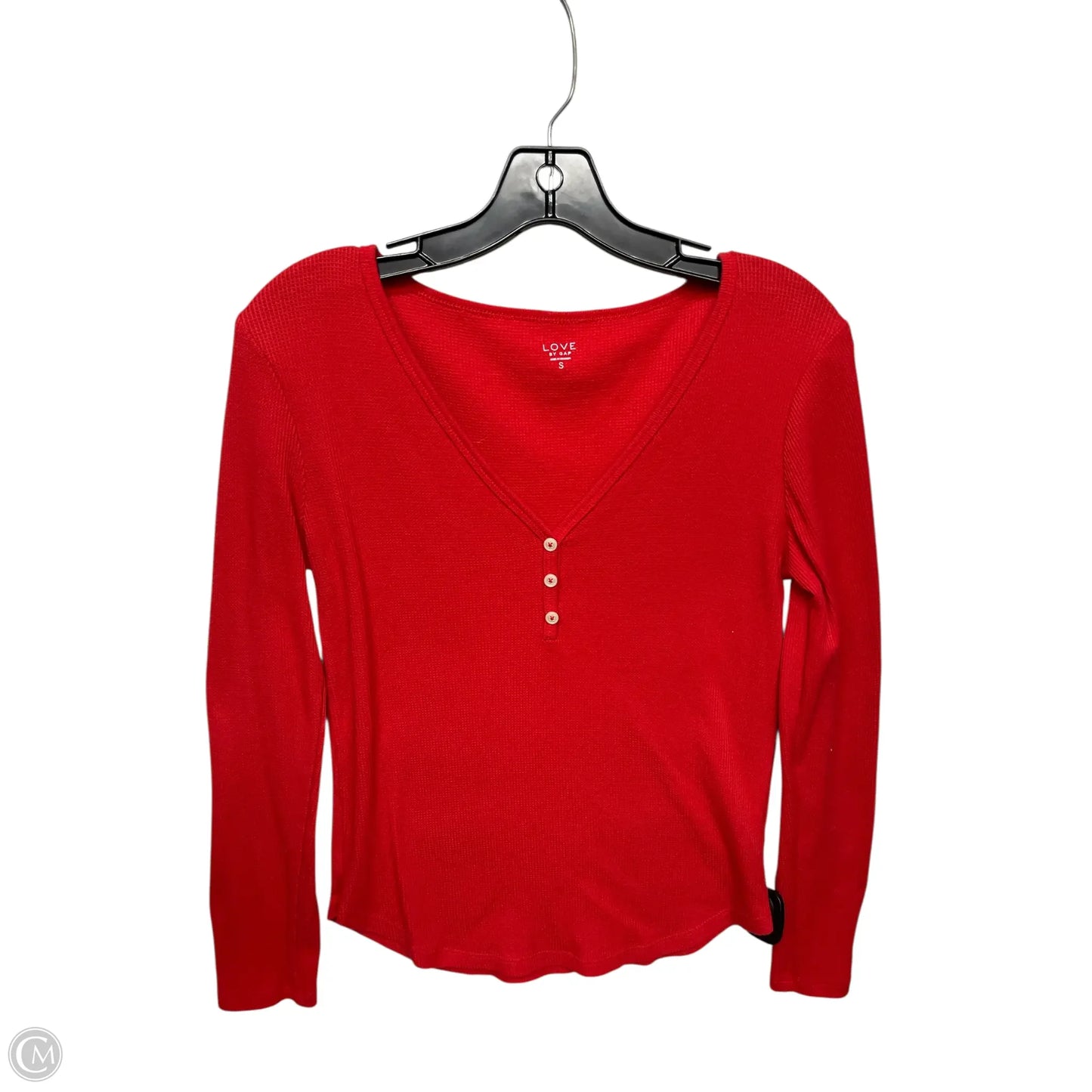 Top Long Sleeve Basic By Love In Red, Size: S