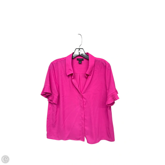 Top Short Sleeve By Halogen In Pink, Size: M