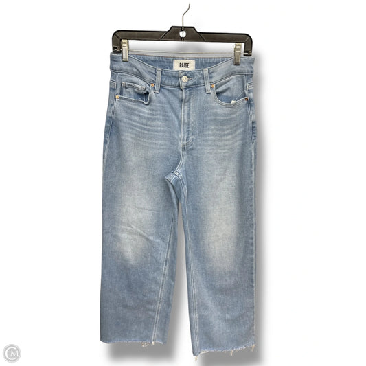 Jeans Wide Leg By Paige In Blue Denim, Size: 28
