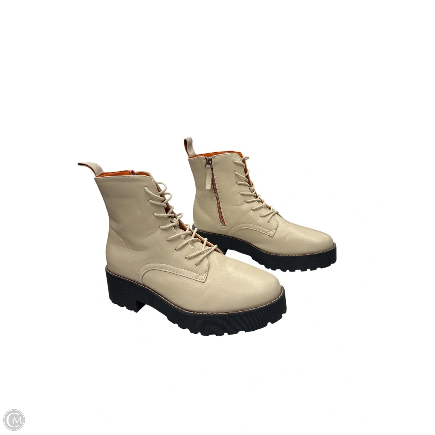 Boots Combat By French Connection In White, Size: 8.5