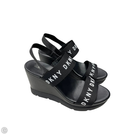 Shoes Heels Wedge By Dkny In Black, Size: 7