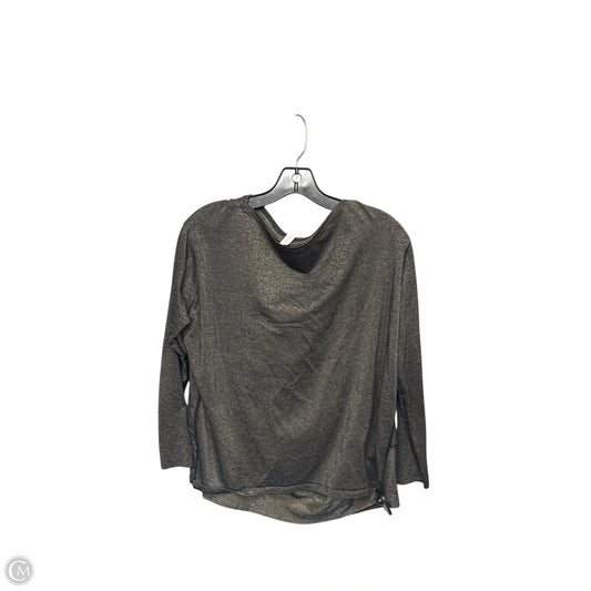 Athletic Top Long Sleeve Crewneck By Lululemon In Black & Gold, Size: 4