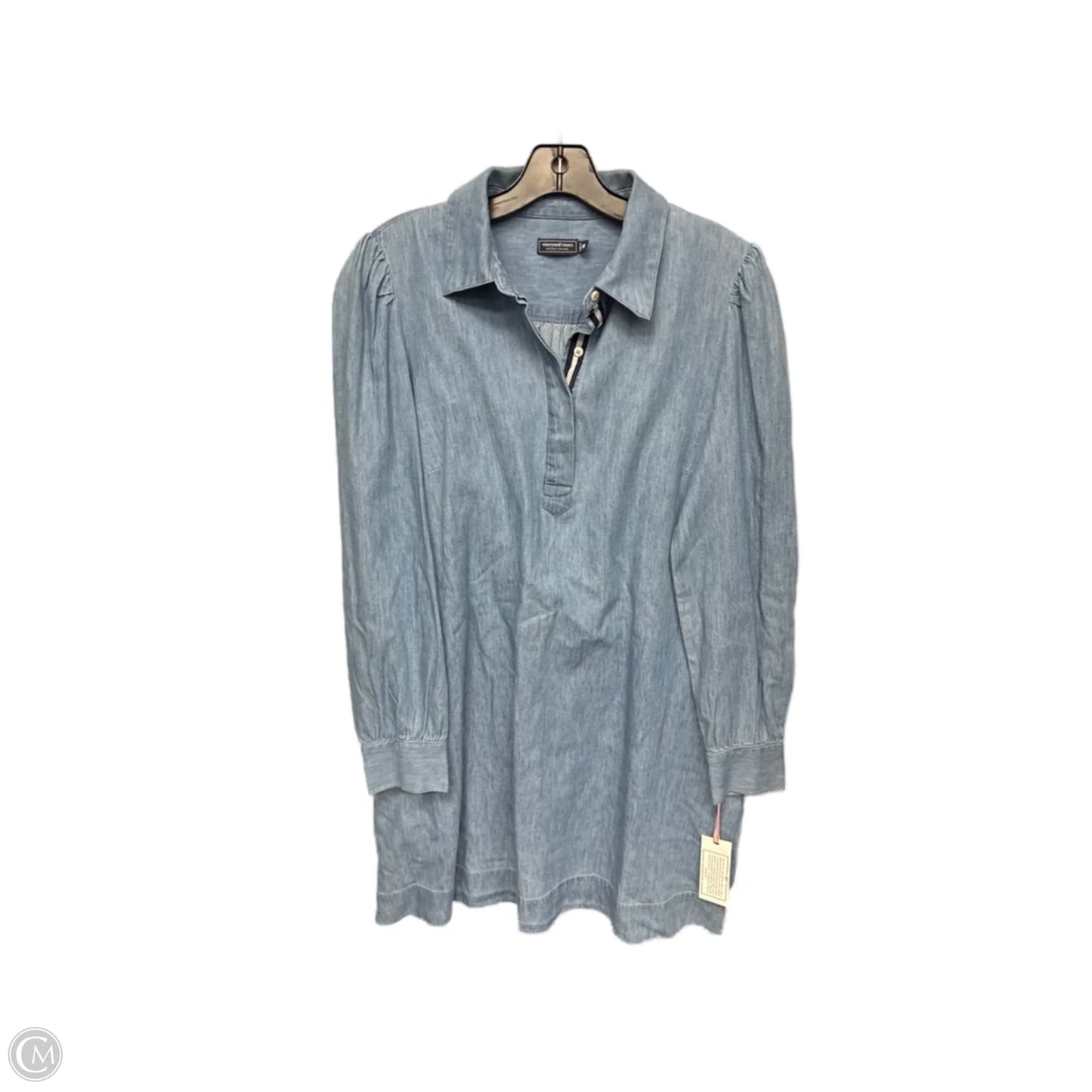 Dress Casual Midi By Vineyard Vines In Blue Denim, Size: M