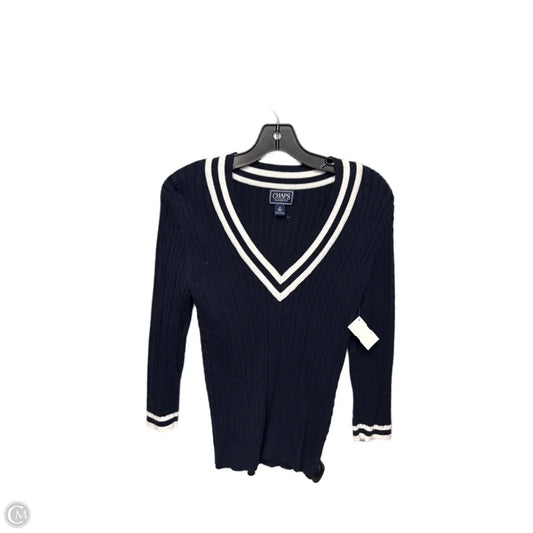 Sweater By Chaps In Navy, Size: M