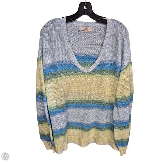 Sweater By Loft In Blue & Green, Size: L