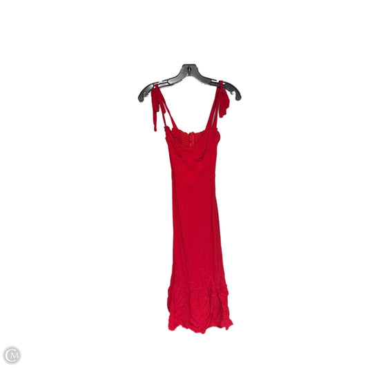Dress Party Midi By Reformation In Red, Size: 2