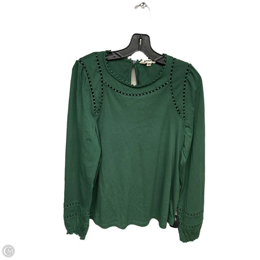 Top Long Sleeve By Boden In Green, Size: 12