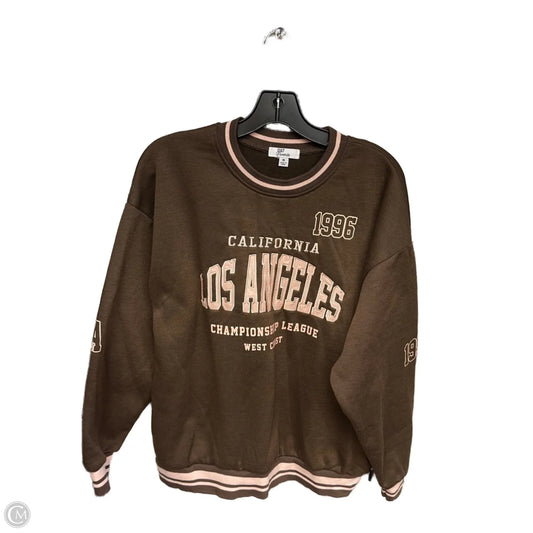 Sweater By Clothes Mentor In Brown & Pink, Size: M
