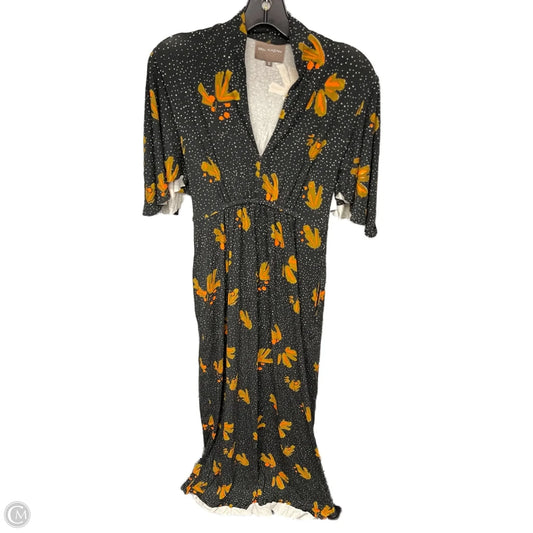 Dress Casual Maxi By Clothes Mentor In Black & Orange, Size: S