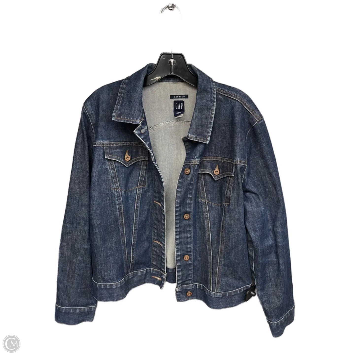 Jacket Denim By Gap In Blue Denim, Size: Xl