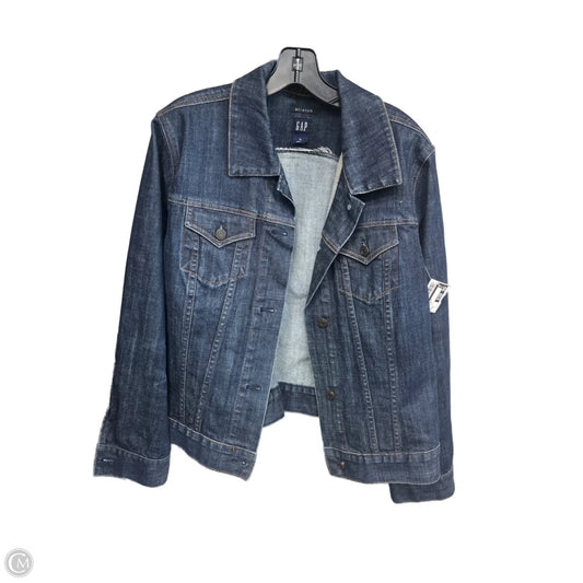 Jacket Denim By Gap In Blue Denim, Size: Xl