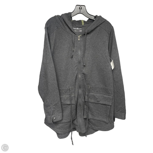Athletic Sweatshirt Hoodie By Eddie Bauer In Grey, Size: Xl