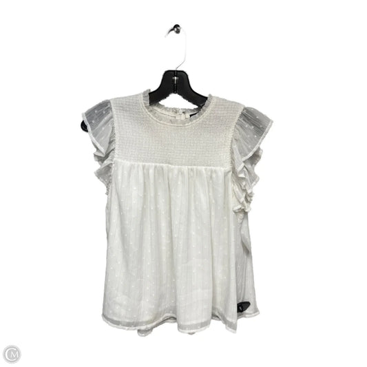 Top Sleeveless By Aqua In White, Size: S