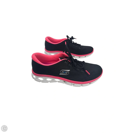 Shoes Sneakers By Skechers In Black & Pink, Size: 8