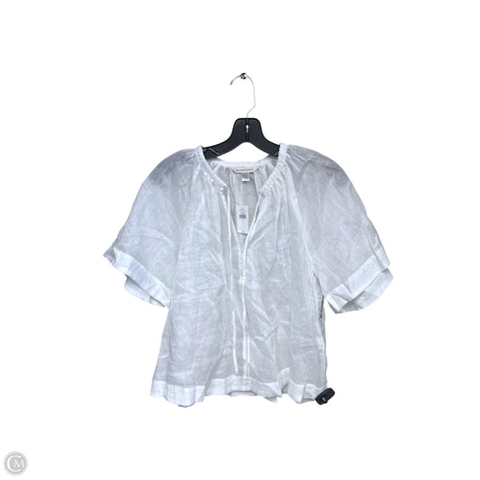 Top Short Sleeve By Banana Republic In White, Size: S