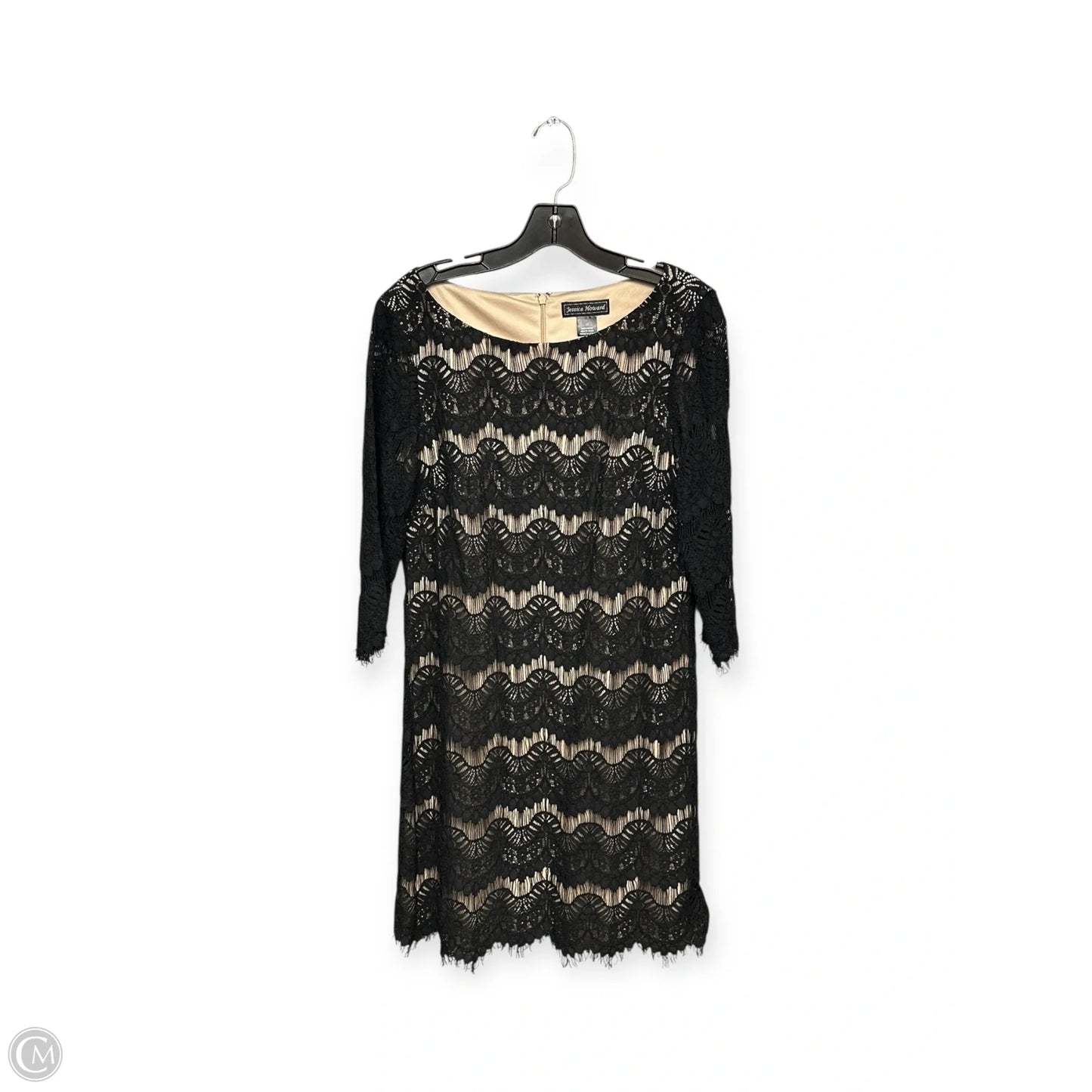 Dress Party Midi By Jessica Howard In Black & Cream, Size: 12