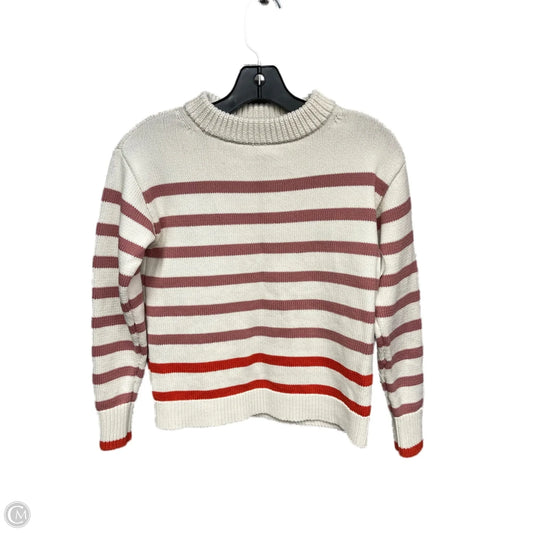 Sweater By Ann Taylor In Cream & Pink, Size: Xsp