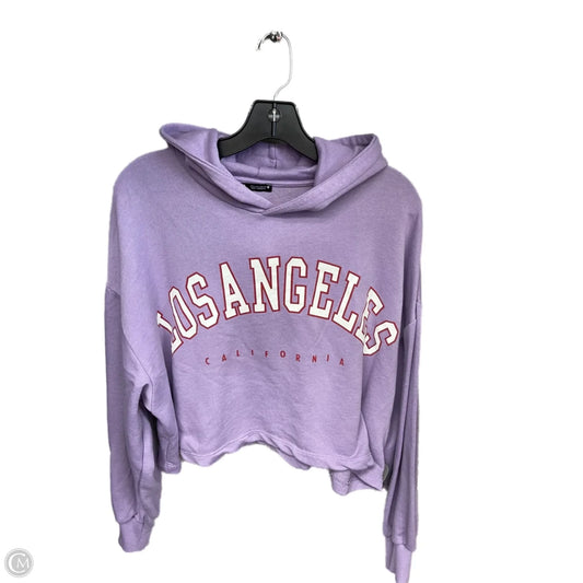 Sweatshirt Hoodie By Zara In Purple, Size: L