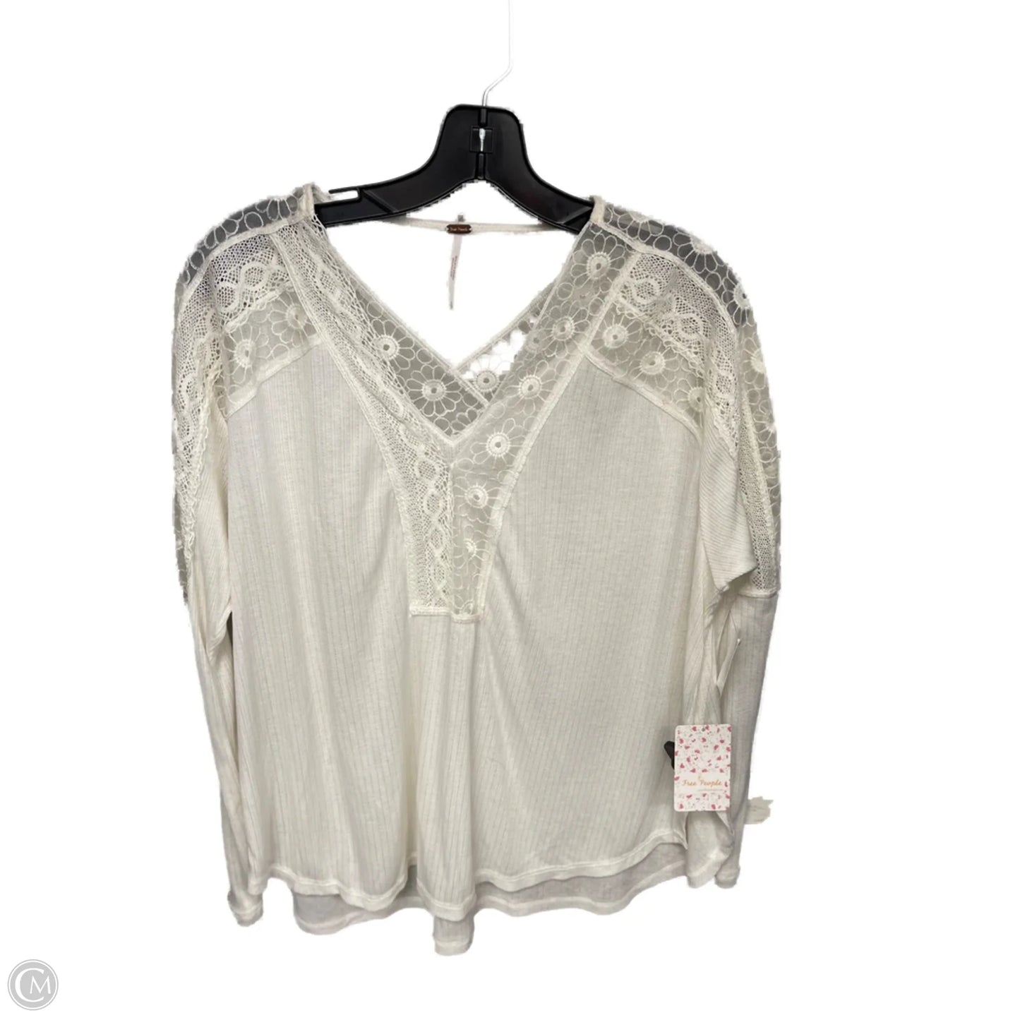 Top Long Sleeve By Free People In White, Size: S