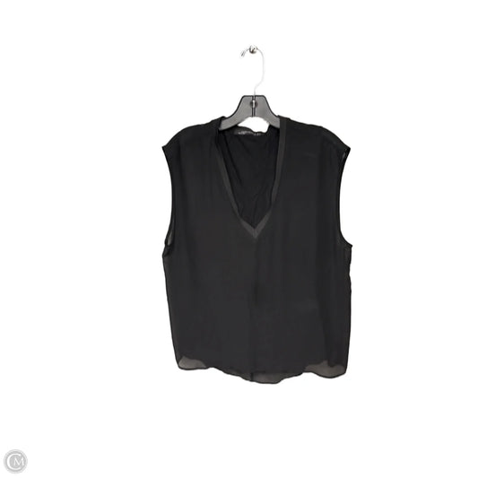 Top Sleeveless By Zara In Black, Size: L