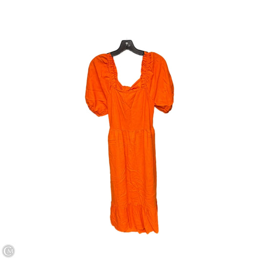 Dress Casual Maxi By Who What Wear In Orange, Size: M