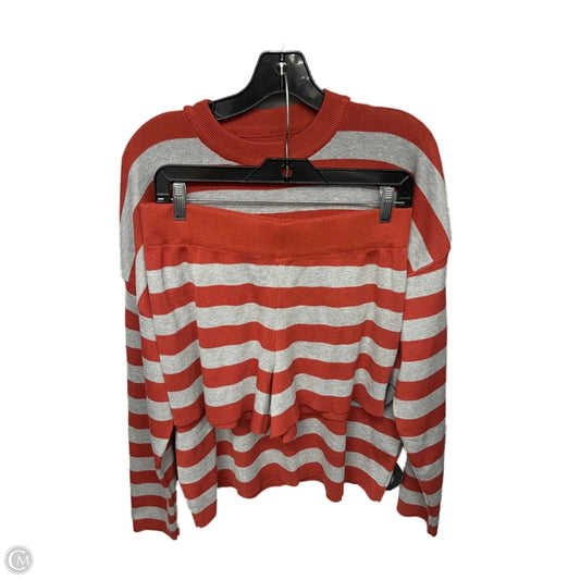 Sweater 2pc By Clothes Mentor In Grey & Red, Size: L