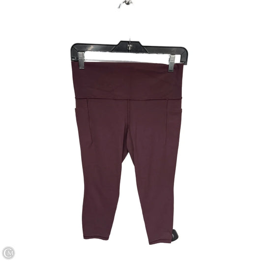 Athletic Capris By Athleta In Maroon, Size: Mp