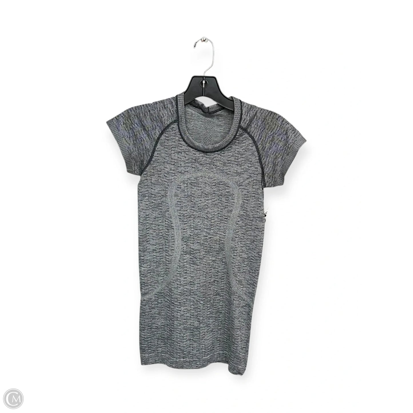 Athletic Top Short Sleeve By Lululemon In Grey, Size: 2